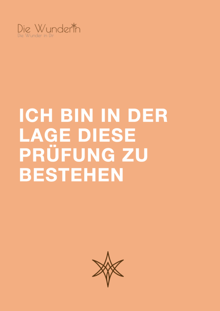 #30 Ich bin in der Lage diese Prüfung zu bestehen